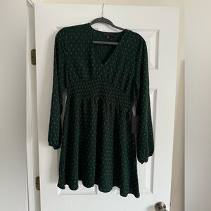 NWT green v-neck dress